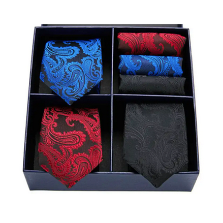 Mikel Dana Signature 3 Jacquard Tie & Pocket Square Set