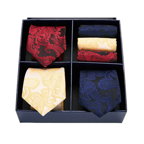Mikel Dana Signature 3 Jacquard Tie & Pocket Square Set