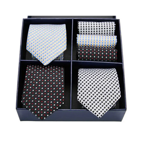 Mikel Dana Signature 3 Jacquard Tie & Pocket Square Set