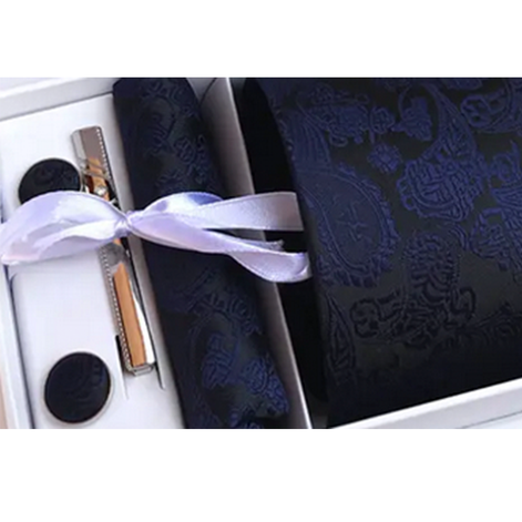 Mikel Dana Paisley Jacquard Tie & Pocket Square Set