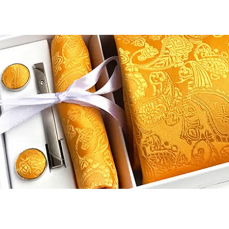 Mikel Dana Paisley Jacquard Tie & Pocket Square Set