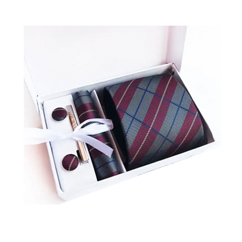 Mikel Dana Signature Plaid Tie & Pocket Square Set