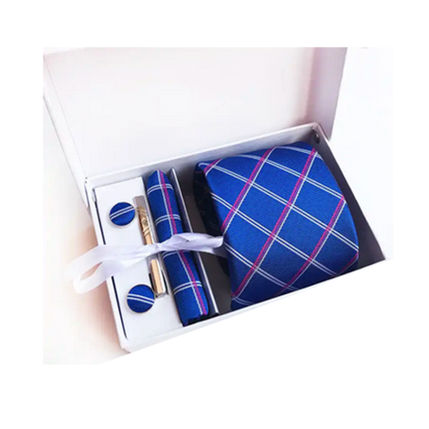 Mikel Dana Signature Plaid Tie & Pocket Square Set