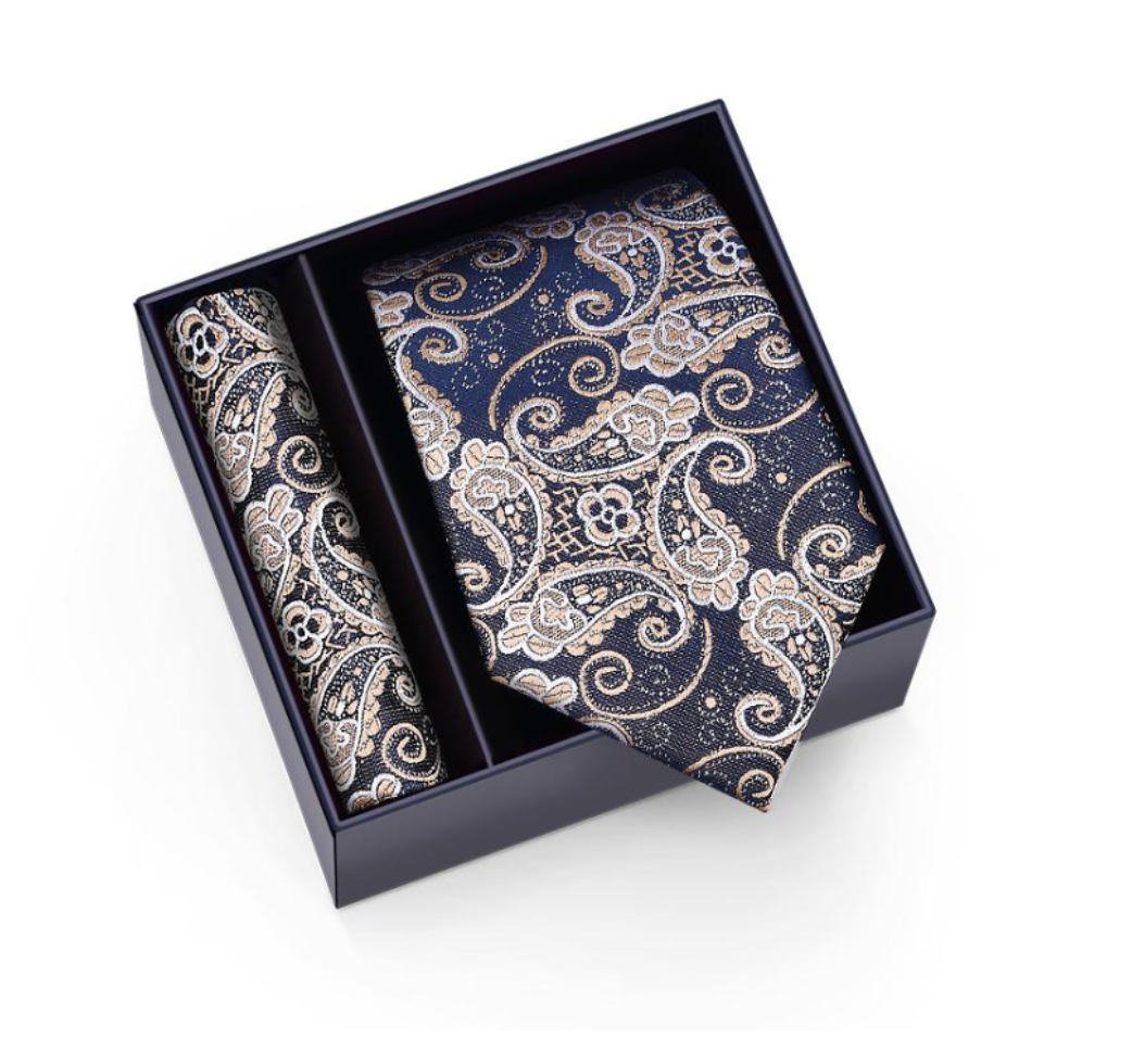 Mikel Dana Signature Jacquard Tie & Pocket Square Set