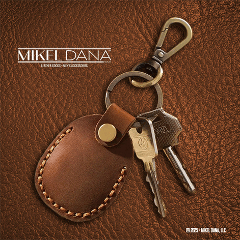 Genuine Leather Retro AirTag Case