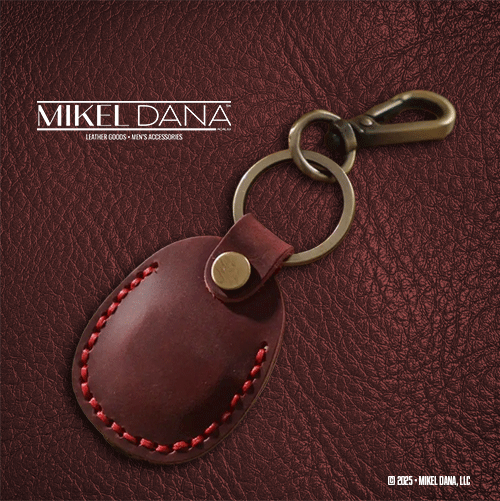 Genuine Leather Retro AirTag Case